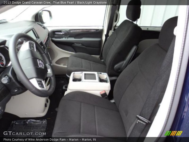 True Blue Pearl / Black/Light Graystone 2013 Dodge Grand Caravan Crew