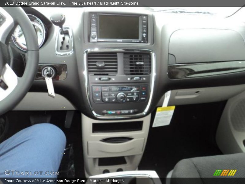 True Blue Pearl / Black/Light Graystone 2013 Dodge Grand Caravan Crew