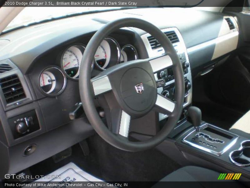 Brilliant Black Crystal Pearl / Dark Slate Gray 2010 Dodge Charger 3.5L