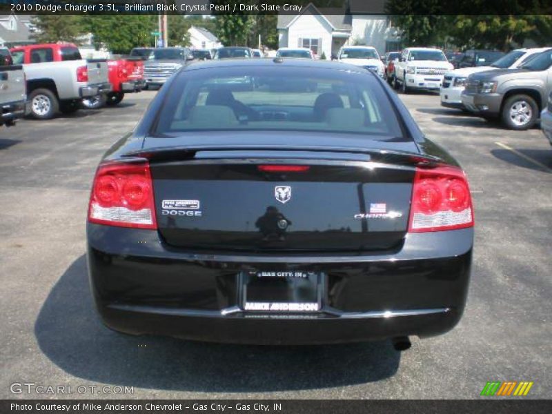 Brilliant Black Crystal Pearl / Dark Slate Gray 2010 Dodge Charger 3.5L