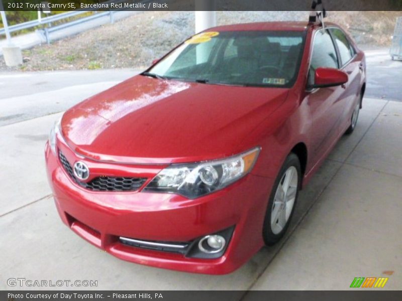 Barcelona Red Metallic / Black 2012 Toyota Camry SE