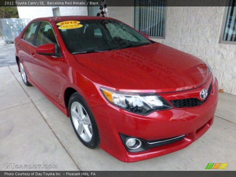 Barcelona Red Metallic / Black 2012 Toyota Camry SE