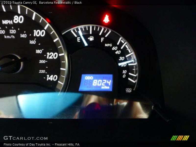 Barcelona Red Metallic / Black 2012 Toyota Camry SE