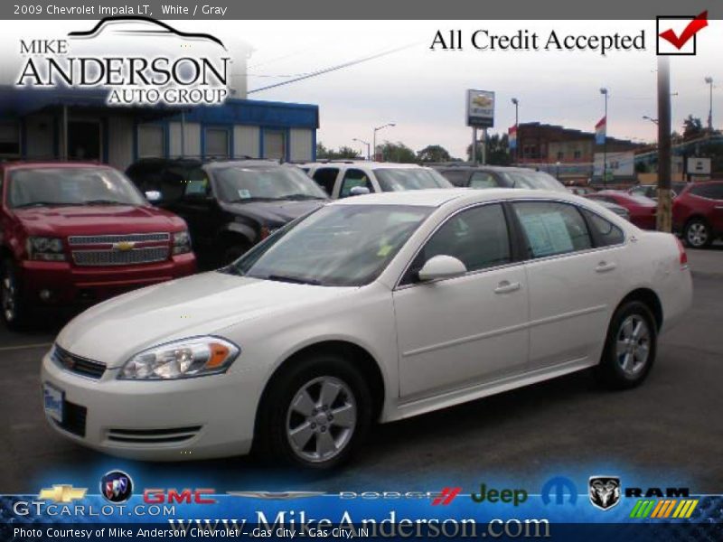 White / Gray 2009 Chevrolet Impala LT