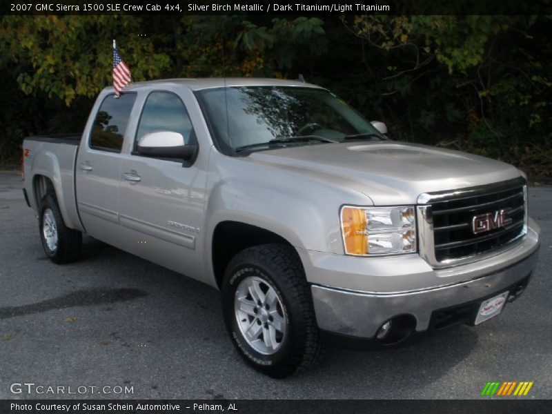Silver Birch Metallic / Dark Titanium/Light Titanium 2007 GMC Sierra 1500 SLE Crew Cab 4x4