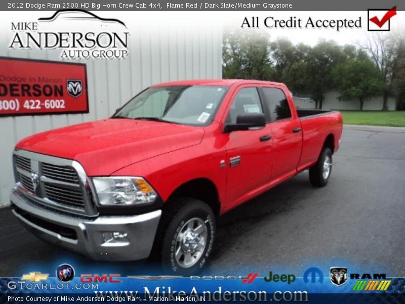 Flame Red / Dark Slate/Medium Graystone 2012 Dodge Ram 2500 HD Big Horn Crew Cab 4x4