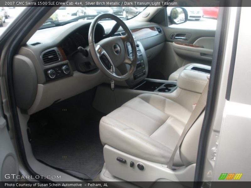Silver Birch Metallic / Dark Titanium/Light Titanium 2007 GMC Sierra 1500 SLE Crew Cab 4x4