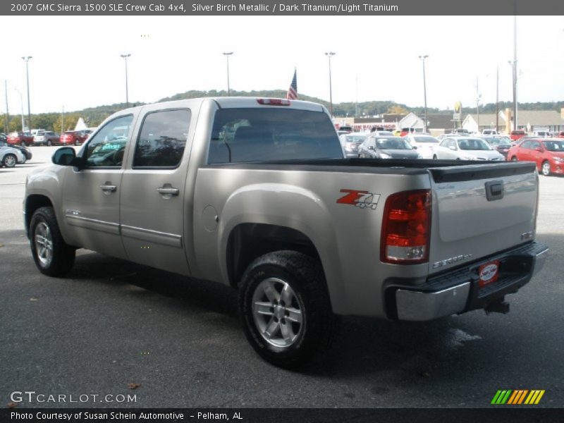 Silver Birch Metallic / Dark Titanium/Light Titanium 2007 GMC Sierra 1500 SLE Crew Cab 4x4