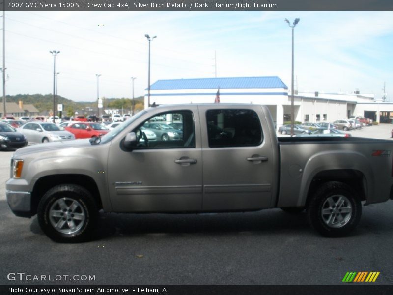 Silver Birch Metallic / Dark Titanium/Light Titanium 2007 GMC Sierra 1500 SLE Crew Cab 4x4