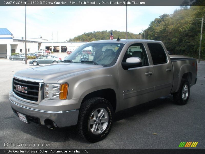 Silver Birch Metallic / Dark Titanium/Light Titanium 2007 GMC Sierra 1500 SLE Crew Cab 4x4