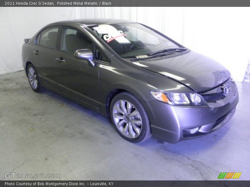 Polished Metal Metallic / Black 2011 Honda Civic Si Sedan