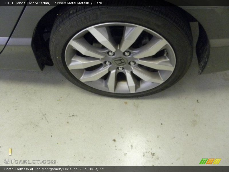 Polished Metal Metallic / Black 2011 Honda Civic Si Sedan