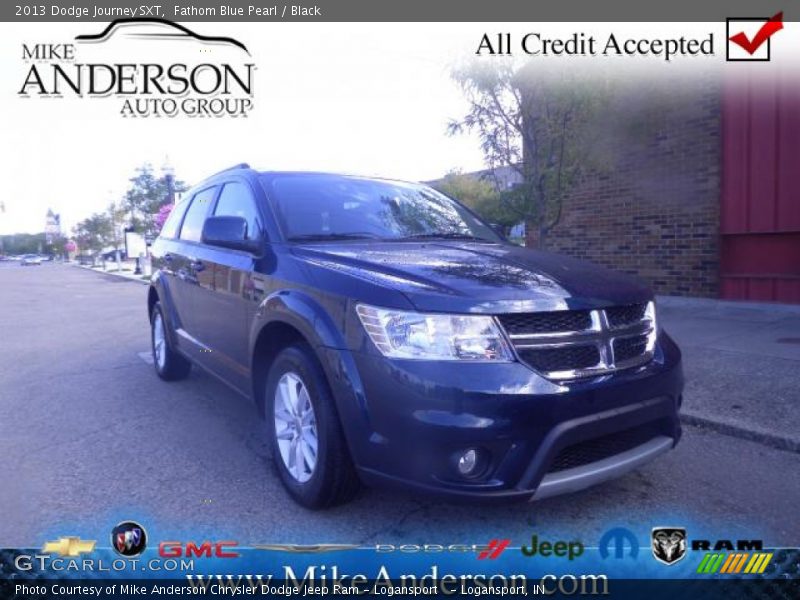 Fathom Blue Pearl / Black 2013 Dodge Journey SXT