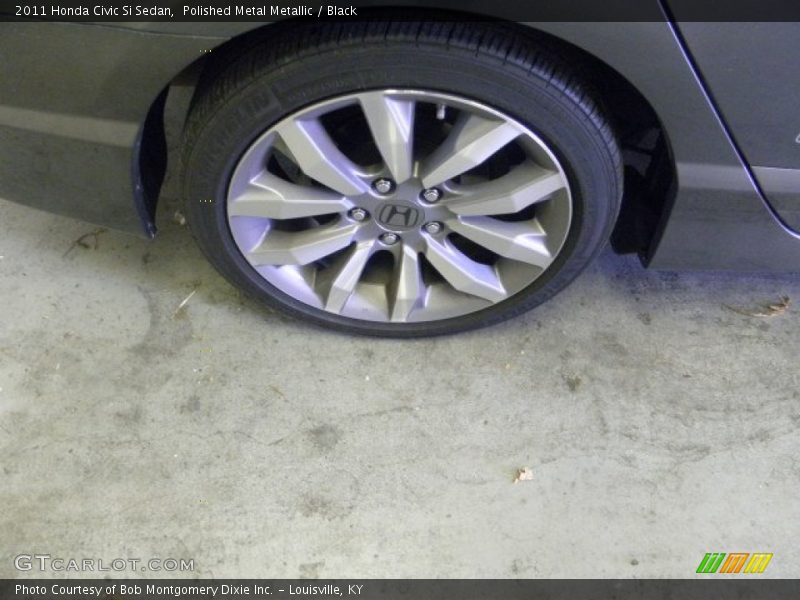 Polished Metal Metallic / Black 2011 Honda Civic Si Sedan