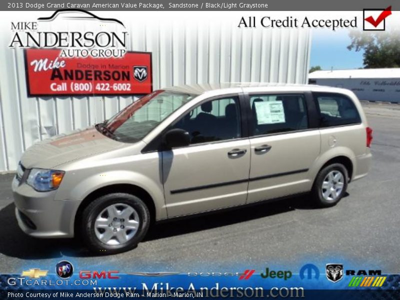 Sandstone / Black/Light Graystone 2013 Dodge Grand Caravan American Value Package