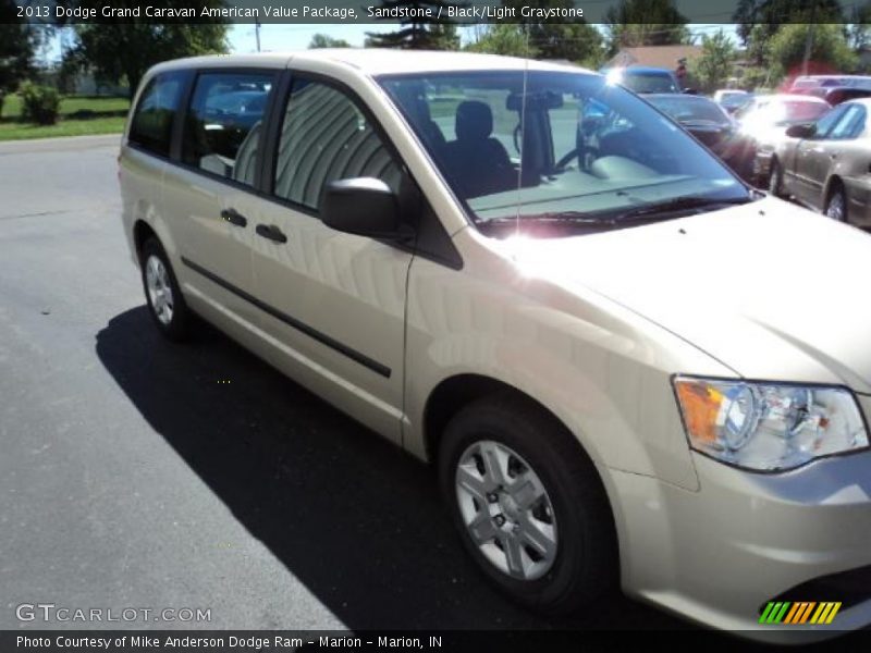 Sandstone / Black/Light Graystone 2013 Dodge Grand Caravan American Value Package