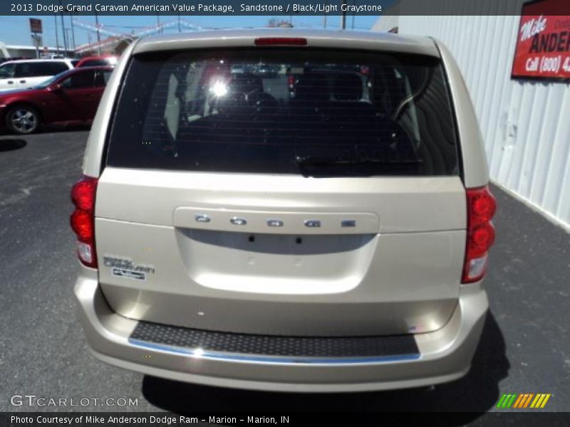 Sandstone / Black/Light Graystone 2013 Dodge Grand Caravan American Value Package