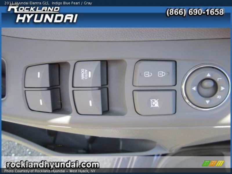 Indigo Blue Pearl / Gray 2011 Hyundai Elantra GLS