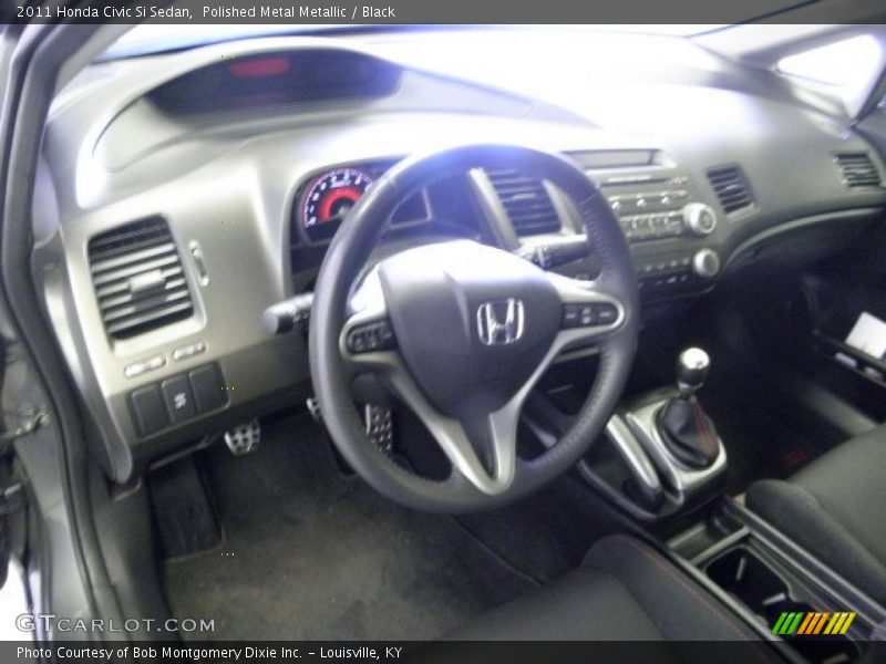 Polished Metal Metallic / Black 2011 Honda Civic Si Sedan