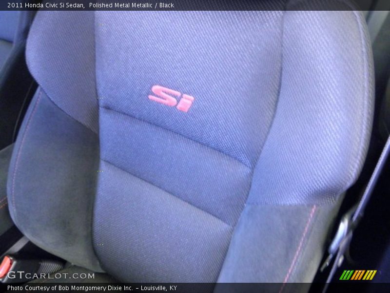 Polished Metal Metallic / Black 2011 Honda Civic Si Sedan