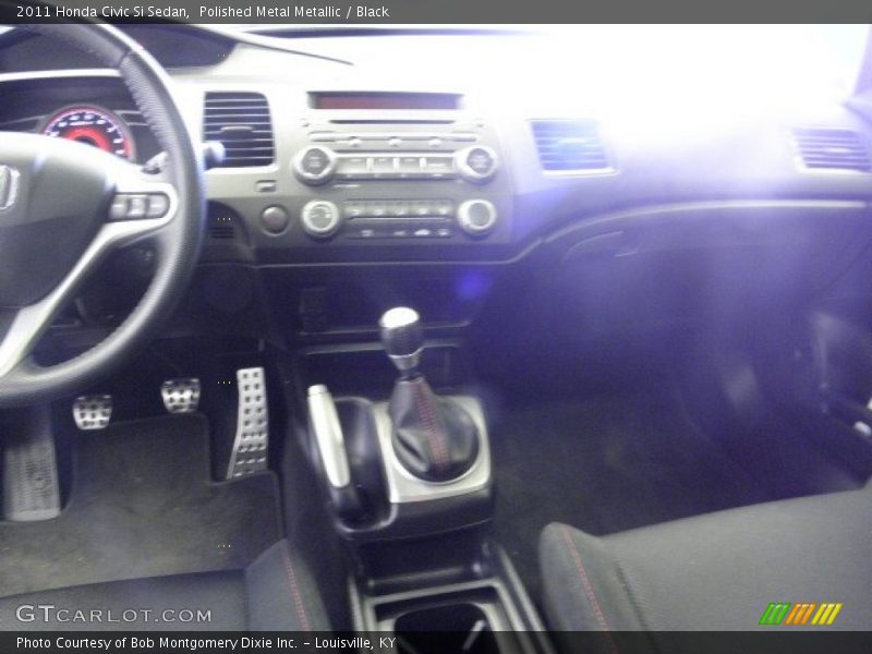 Polished Metal Metallic / Black 2011 Honda Civic Si Sedan