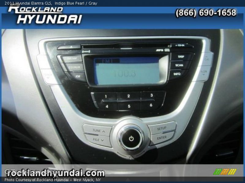 Indigo Blue Pearl / Gray 2011 Hyundai Elantra GLS