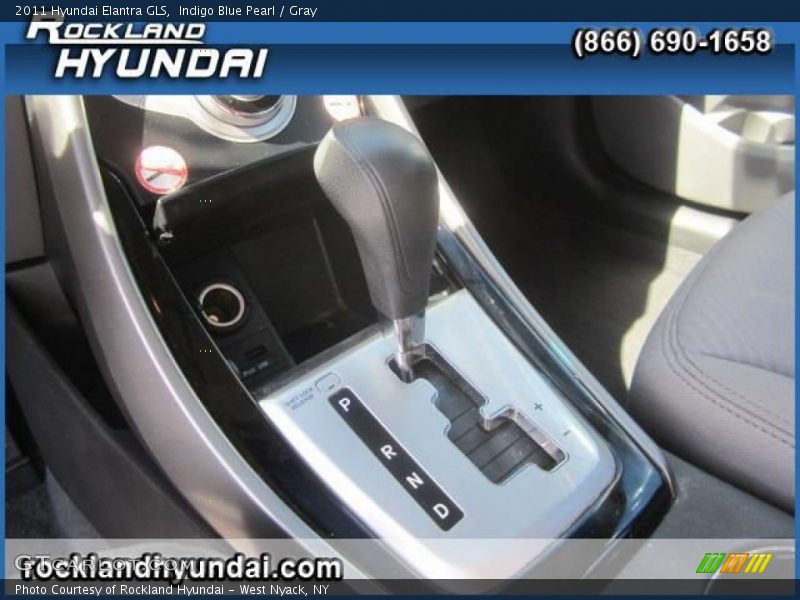 Indigo Blue Pearl / Gray 2011 Hyundai Elantra GLS