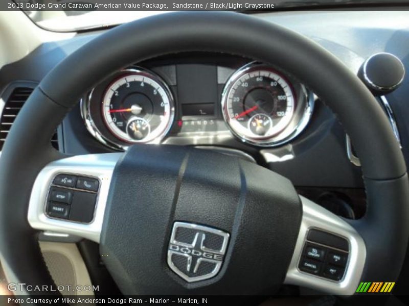 Sandstone / Black/Light Graystone 2013 Dodge Grand Caravan American Value Package
