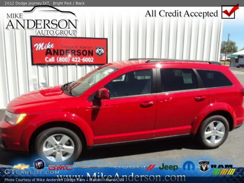 Bright Red / Black 2012 Dodge Journey SXT