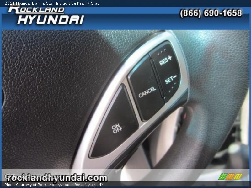 Indigo Blue Pearl / Gray 2011 Hyundai Elantra GLS