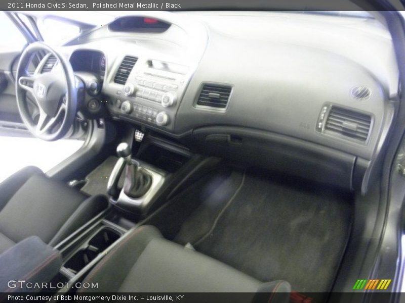 Polished Metal Metallic / Black 2011 Honda Civic Si Sedan