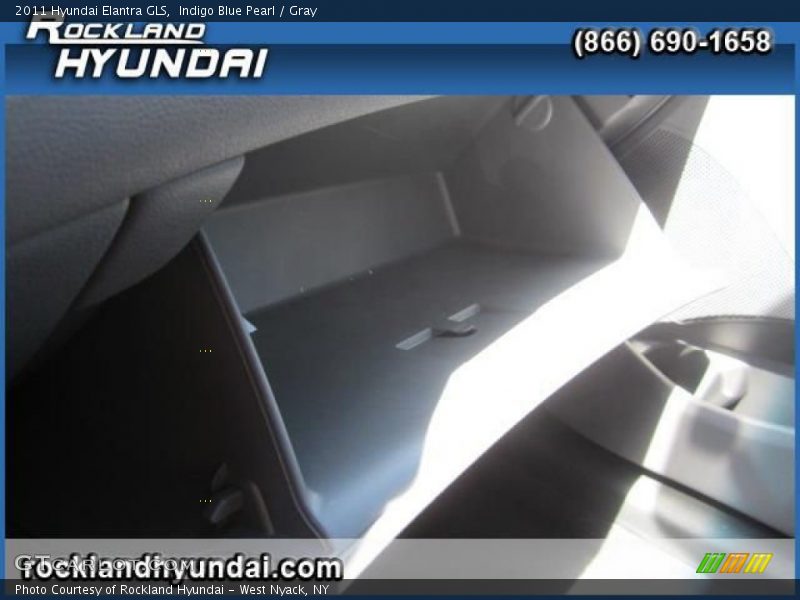 Indigo Blue Pearl / Gray 2011 Hyundai Elantra GLS