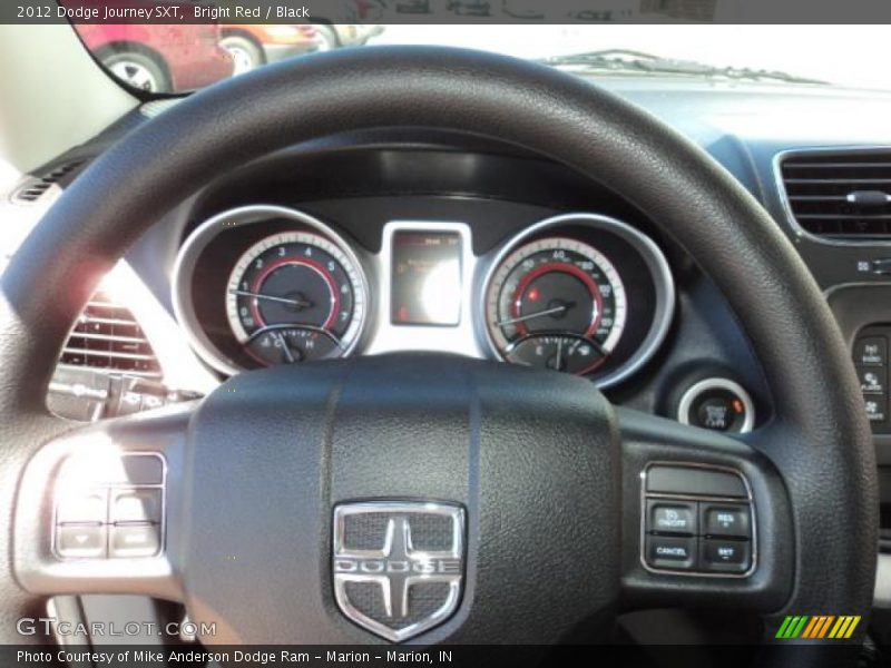 Bright Red / Black 2012 Dodge Journey SXT