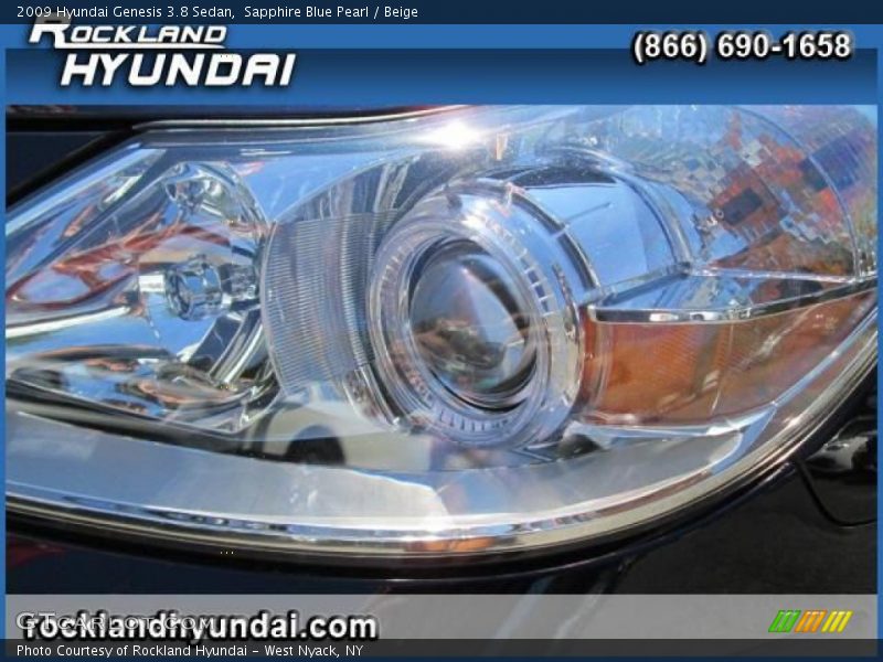 Sapphire Blue Pearl / Beige 2009 Hyundai Genesis 3.8 Sedan
