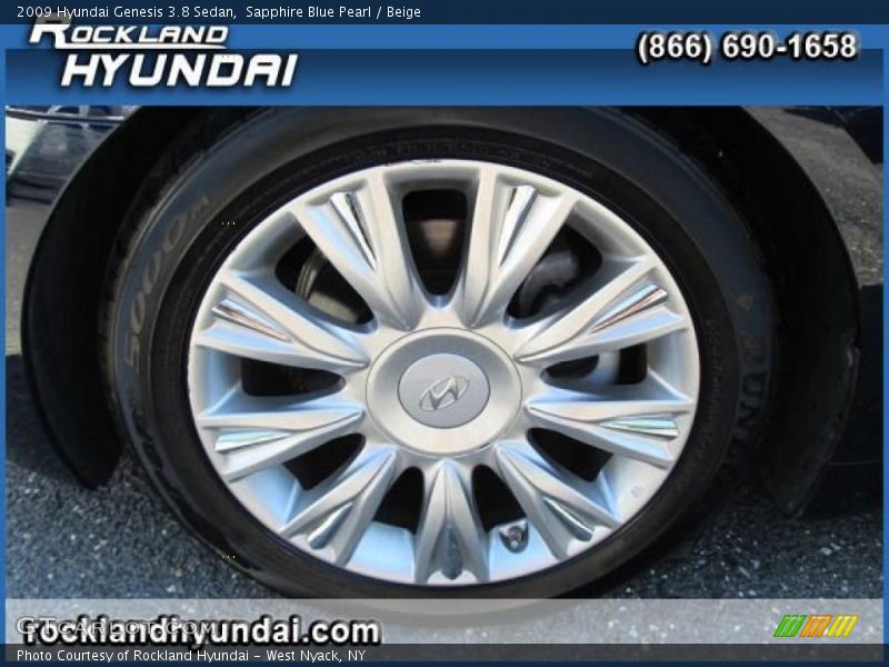 Sapphire Blue Pearl / Beige 2009 Hyundai Genesis 3.8 Sedan