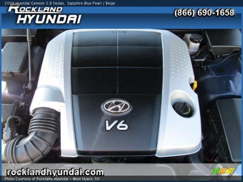 Sapphire Blue Pearl / Beige 2009 Hyundai Genesis 3.8 Sedan