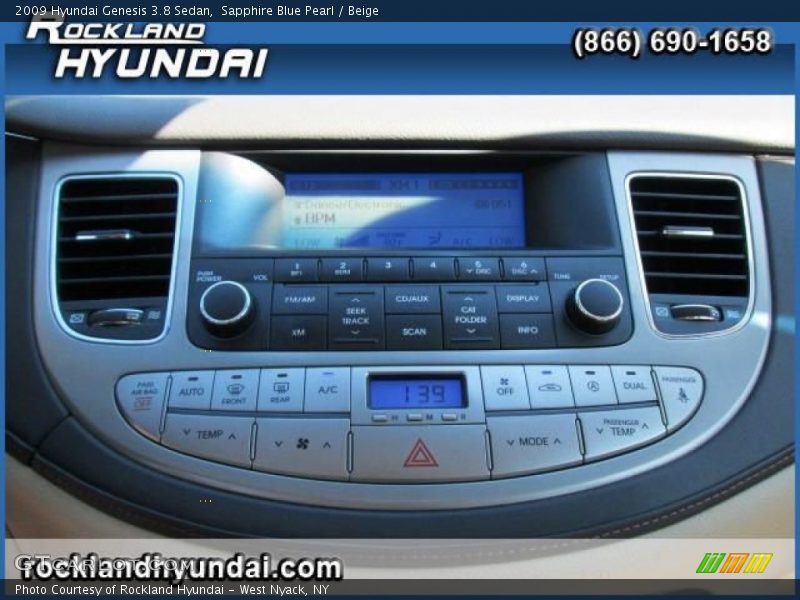 Sapphire Blue Pearl / Beige 2009 Hyundai Genesis 3.8 Sedan