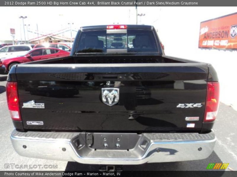 Brilliant Black Crystal Pearl / Dark Slate/Medium Graystone 2012 Dodge Ram 2500 HD Big Horn Crew Cab 4x4