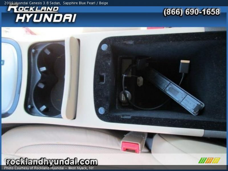 Sapphire Blue Pearl / Beige 2009 Hyundai Genesis 3.8 Sedan
