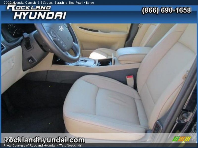 Sapphire Blue Pearl / Beige 2009 Hyundai Genesis 3.8 Sedan