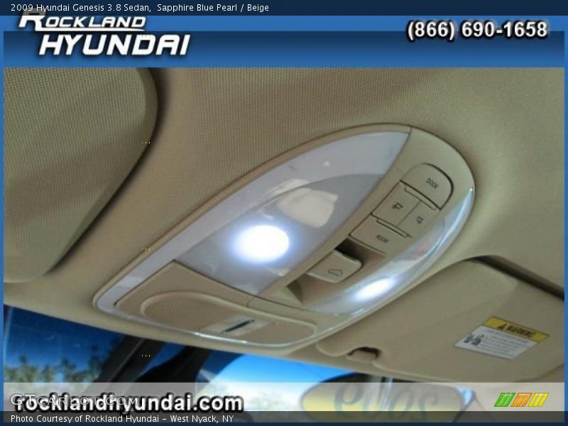 Sapphire Blue Pearl / Beige 2009 Hyundai Genesis 3.8 Sedan