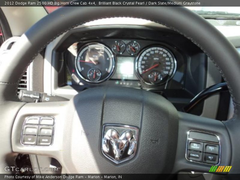 Brilliant Black Crystal Pearl / Dark Slate/Medium Graystone 2012 Dodge Ram 2500 HD Big Horn Crew Cab 4x4