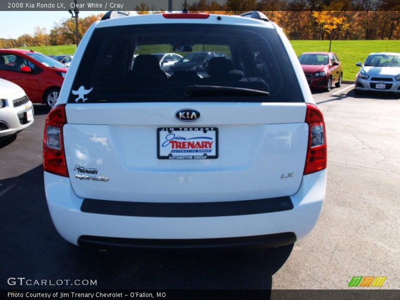 Clear White / Gray 2008 Kia Rondo LX