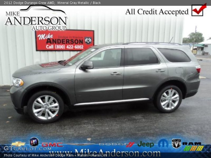 Mineral Gray Metallic / Black 2012 Dodge Durango Crew AWD