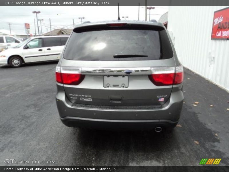 Mineral Gray Metallic / Black 2012 Dodge Durango Crew AWD