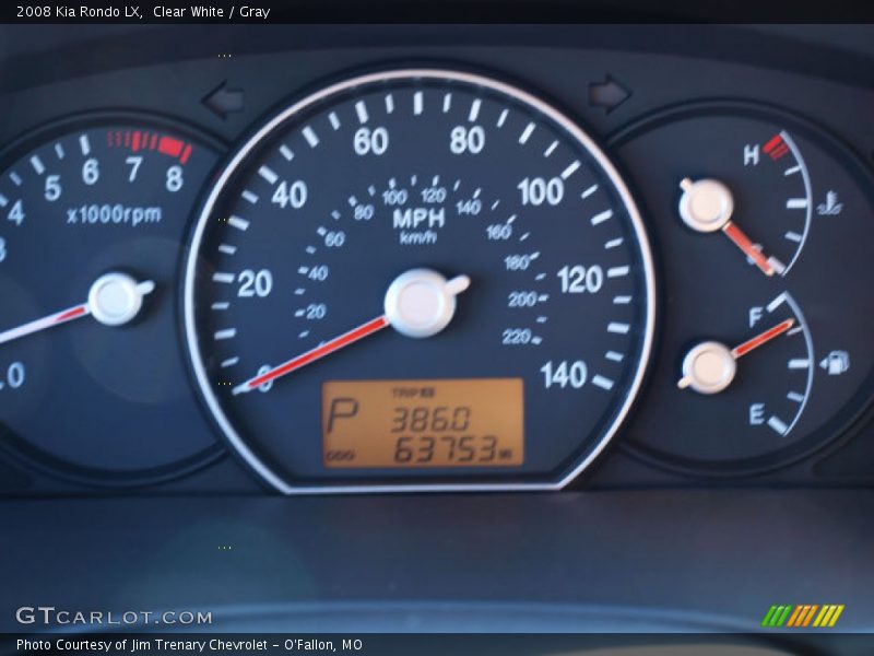 Clear White / Gray 2008 Kia Rondo LX