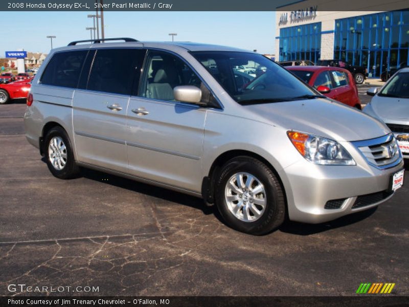 Silver Pearl Metallic / Gray 2008 Honda Odyssey EX-L