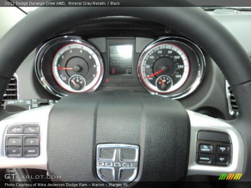 Mineral Gray Metallic / Black 2012 Dodge Durango Crew AWD