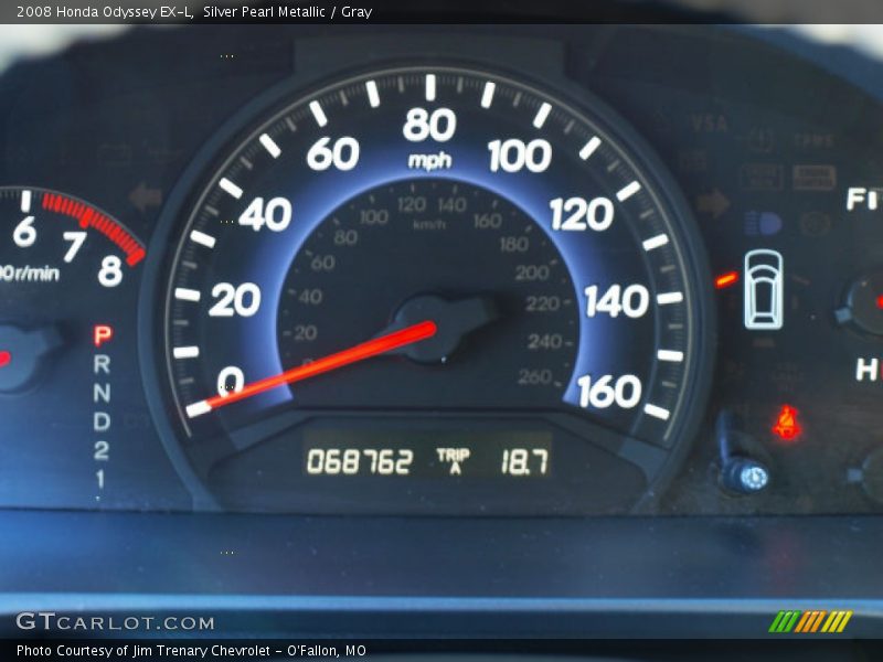 Silver Pearl Metallic / Gray 2008 Honda Odyssey EX-L