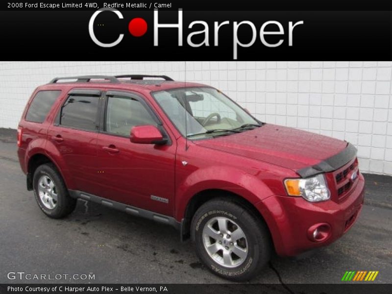 Redfire Metallic / Camel 2008 Ford Escape Limited 4WD